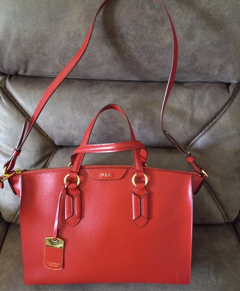 Lauren Ralph Lauren Handbags - Lauren Ralph Lauren leather Purse Red